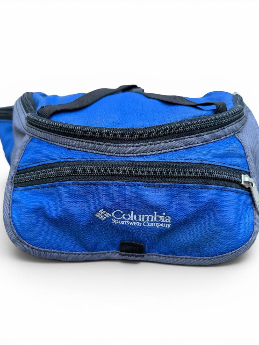Vintage‎ Columbia Waist Pack Fanny Pack Blue Gray Hiking Travel Y2K